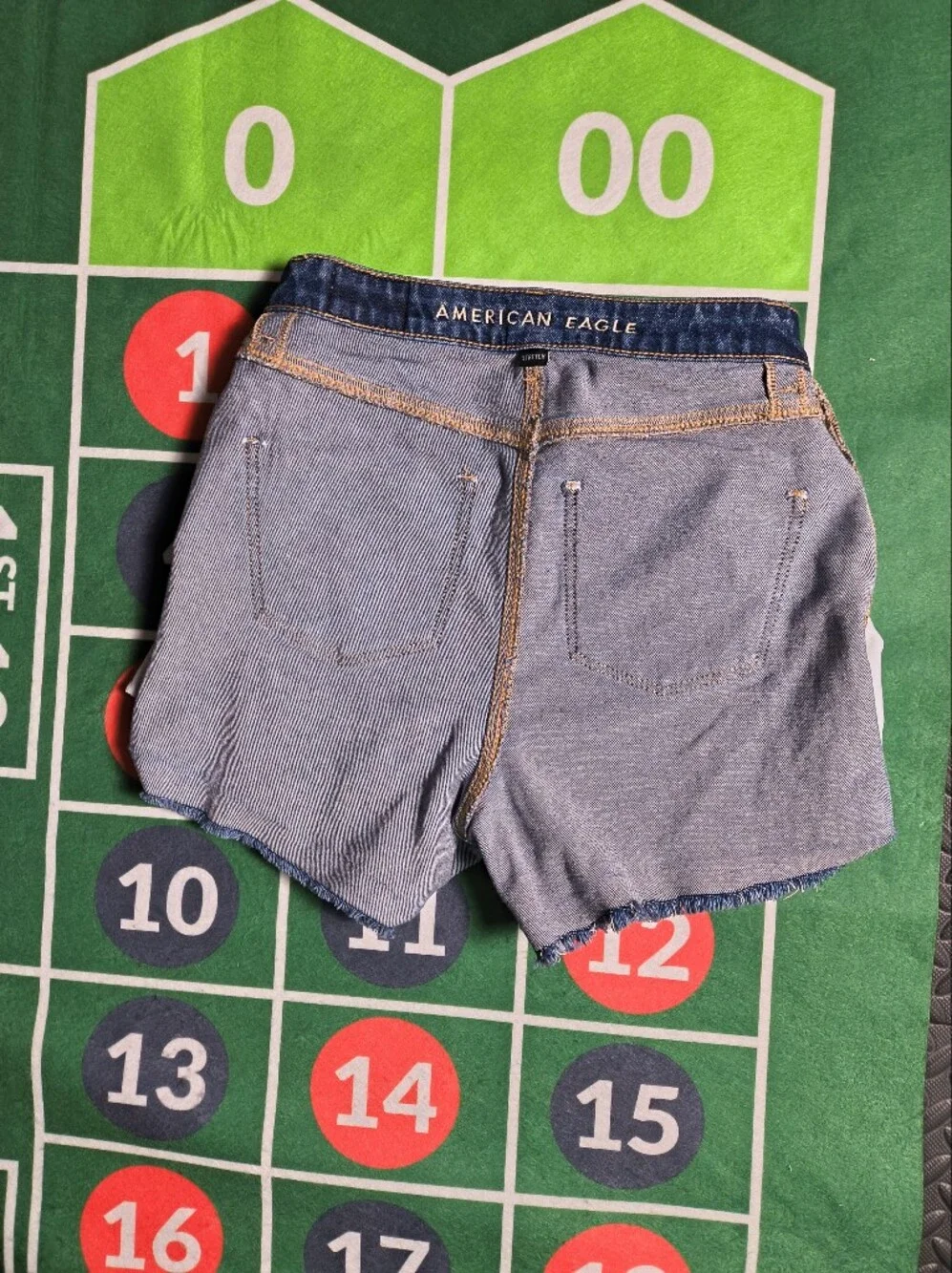 American Eagle Mom Short Women's 0 Distressed Denim Shorts Dark Wash AEO